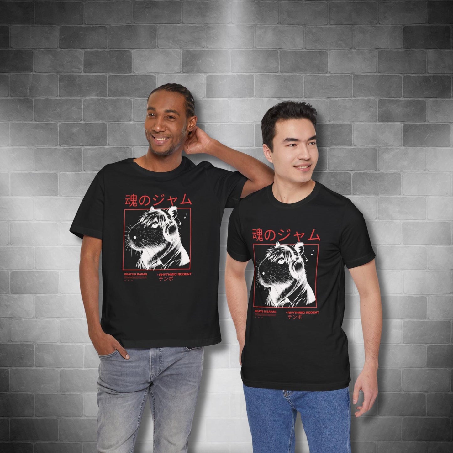 Capybara Soul Jam Shirt: Japanese Streetwear Graphic Tee - JuzBecuzStationery