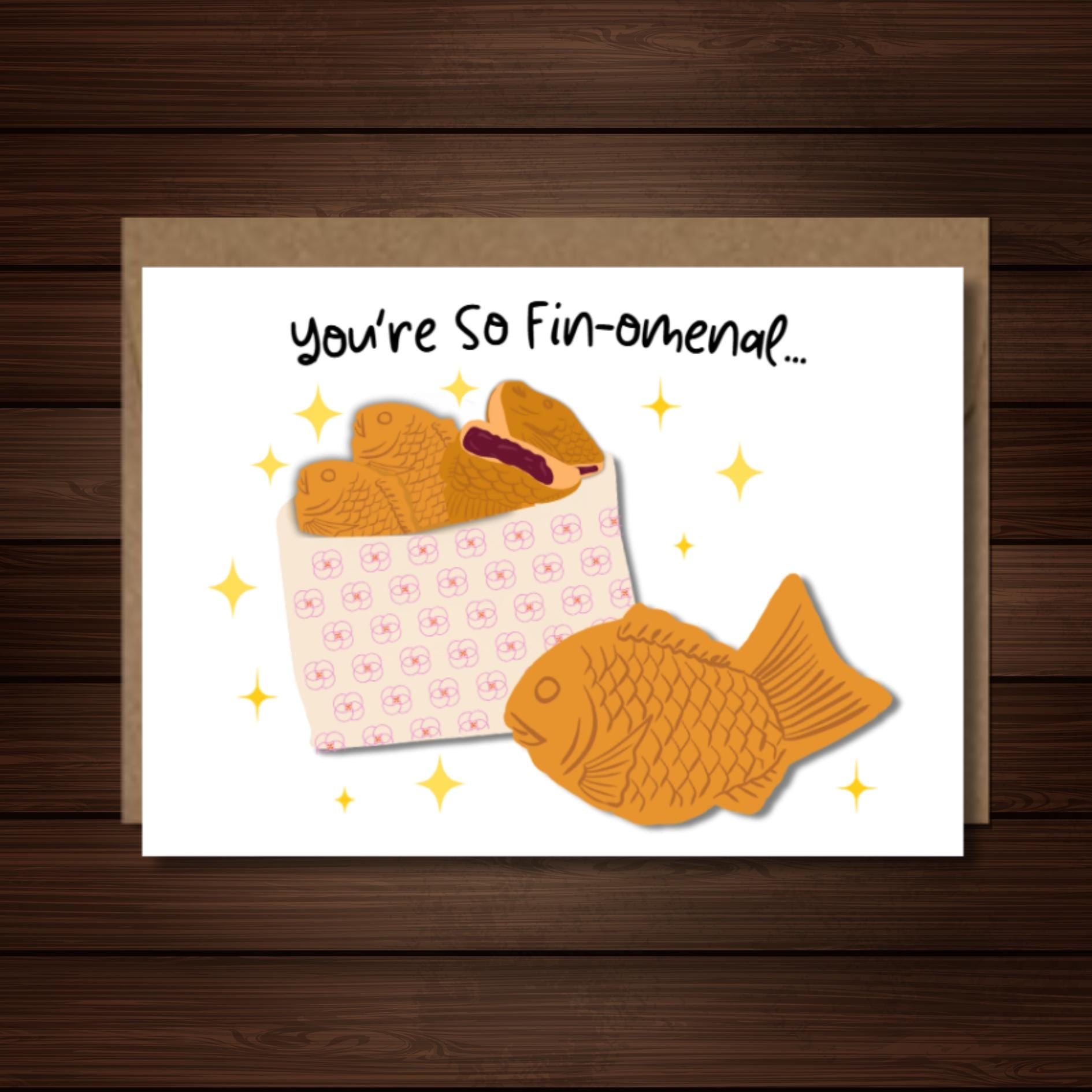 Bungeoppang Thank You Card: Korean Fish Bread, Kdrama Fan Gift - JuzBecuzStationery