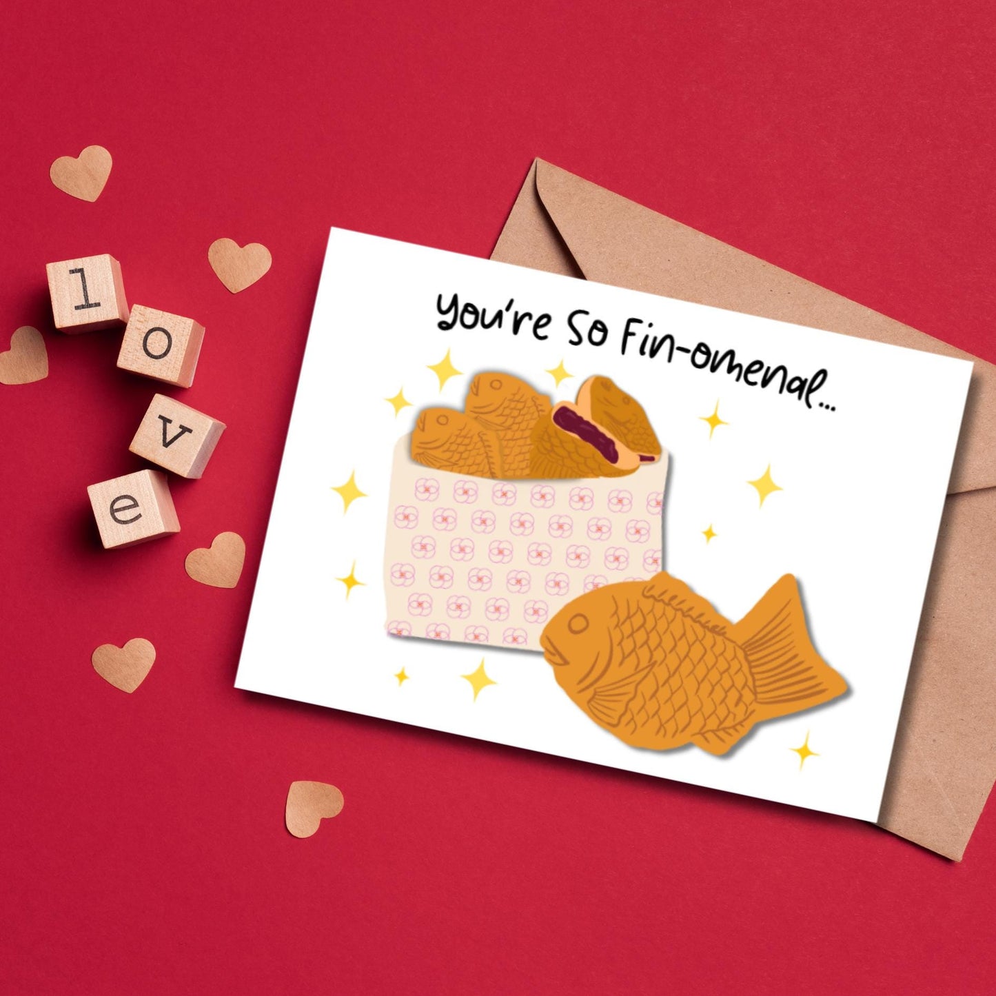 Bungeoppang Thank You Card: Korean Fish Bread, Kdrama Fan Gift - JuzBecuzStationery