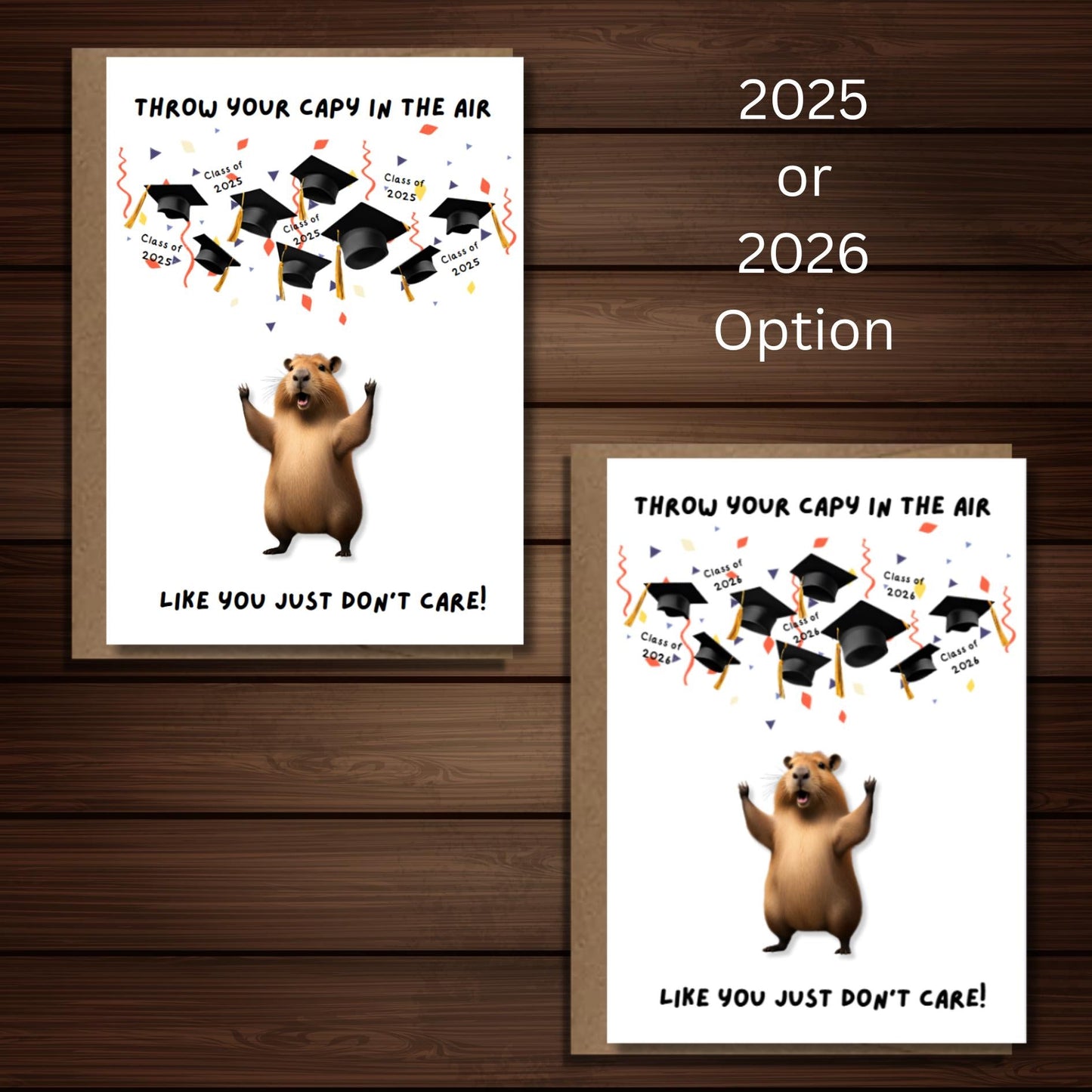Capybara Graduation Card: Punny Commencement Card - JuzBecuzStationery