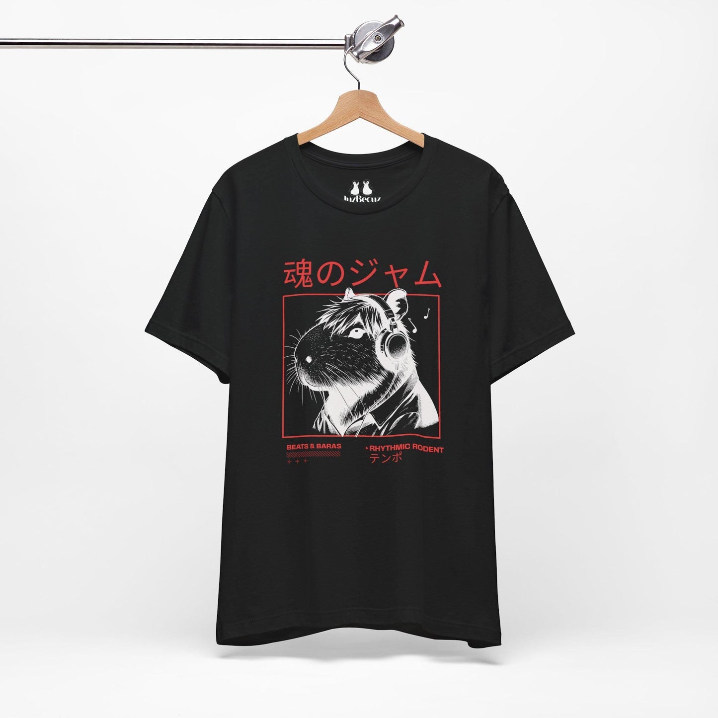 Capybara Soul Jam Shirt: Japanese Streetwear Graphic Tee - JuzBecuzStationery