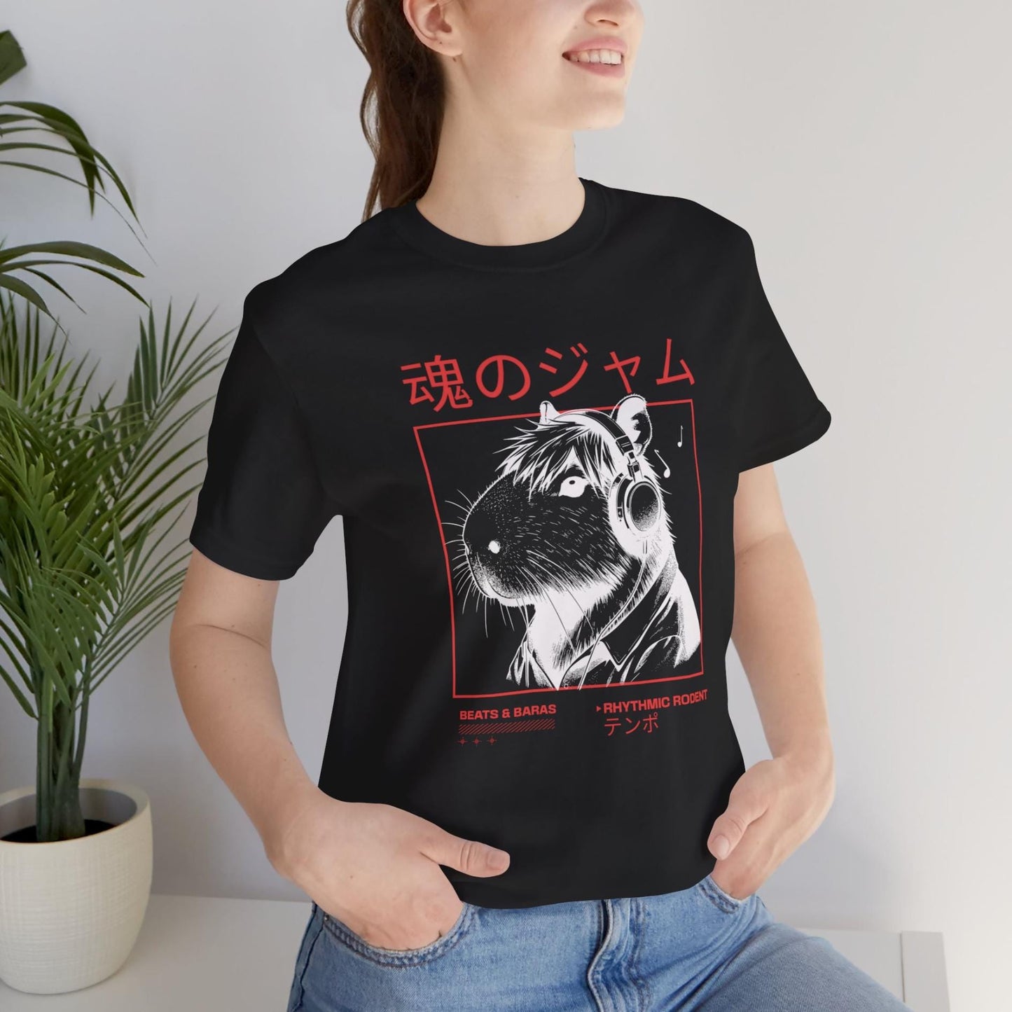 Capybara Soul Jam Shirt: Japanese Streetwear Graphic Tee - JuzBecuzStationery