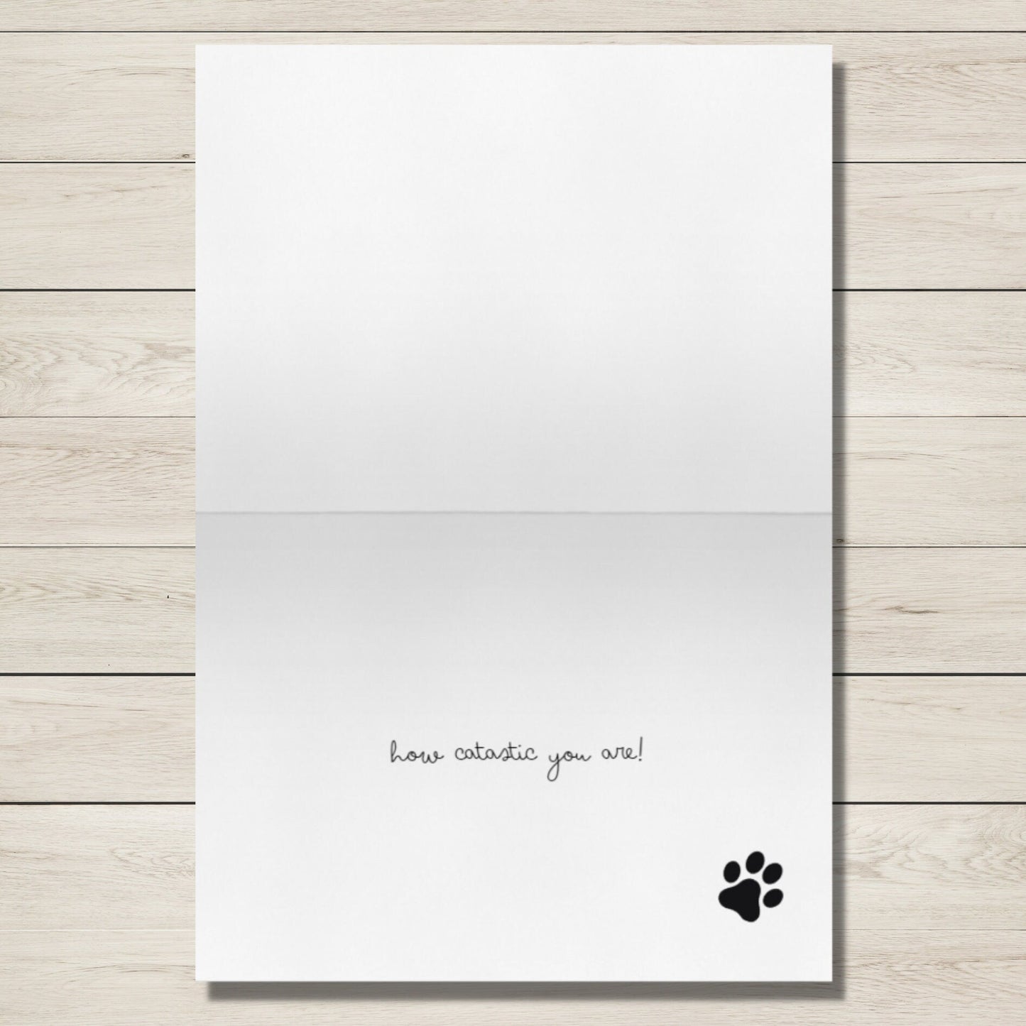 Catastic Cat Pun Greeting Card: Pet Lover Gift - JuzBecuzStationery