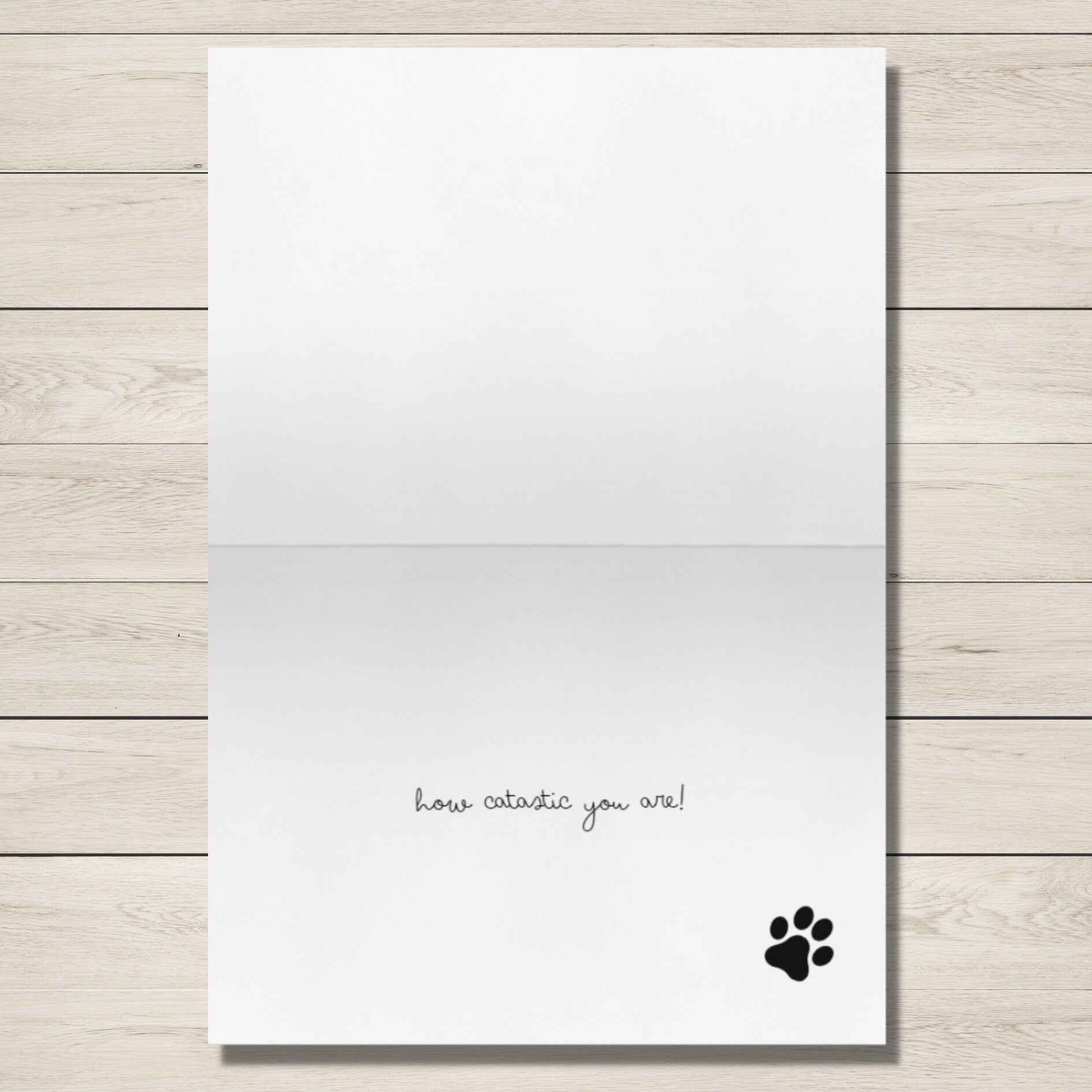 Catastic Cat Pun Greeting Card: Pet Lover Gift - JuzBecuzStationery