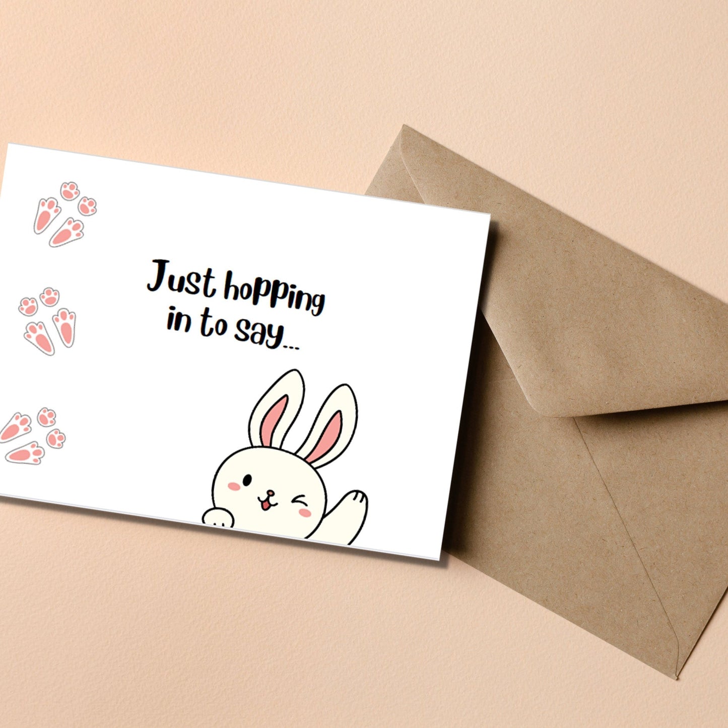 Cute Bunny Card, Some - Bunny Loves You Card, I Love You Card, Couple's Card, Card for Kid's, Friendship Card, Bunny Anniversary Card - JuzBecuzStationery