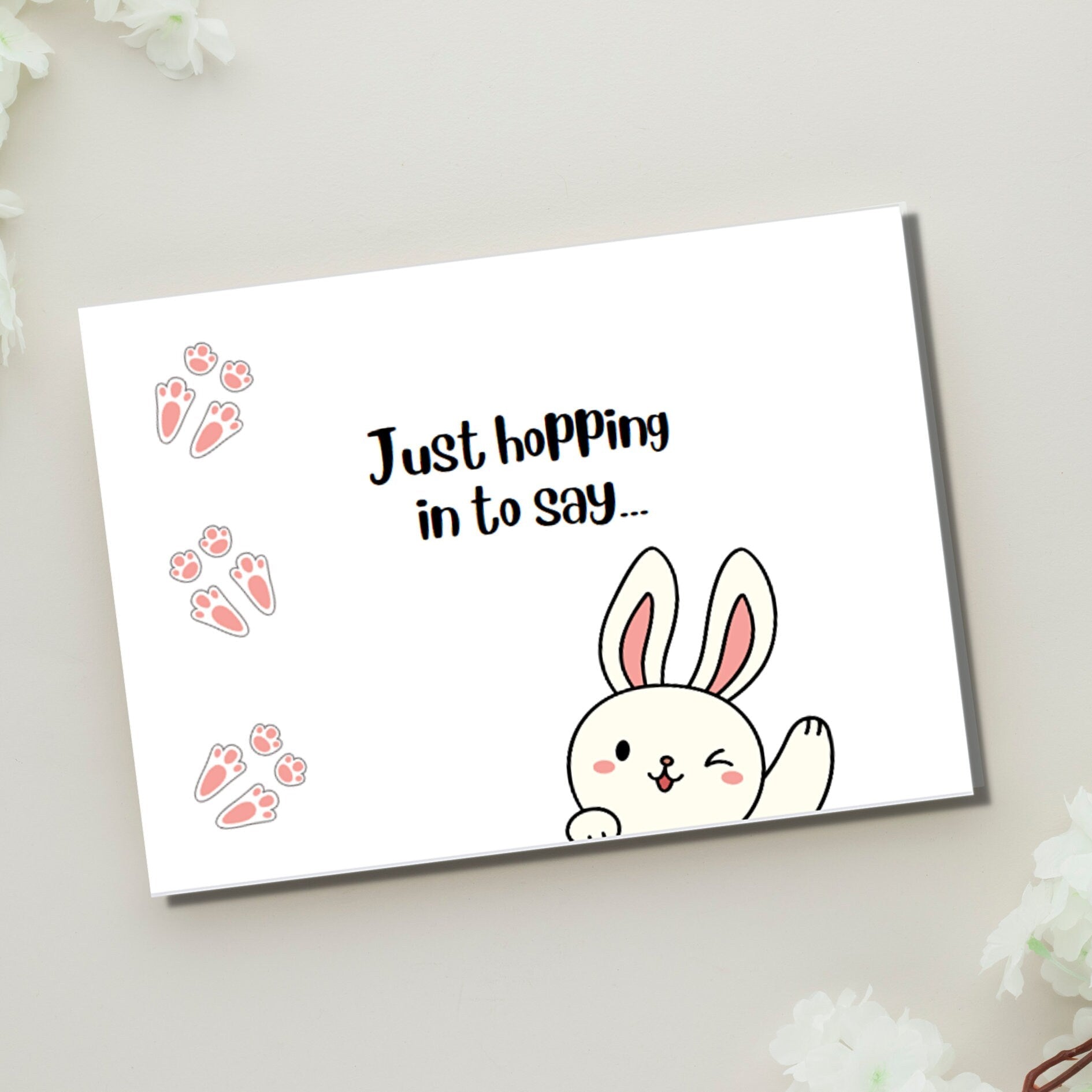 Cute Bunny Card, Some - Bunny Loves You Card, I Love You Card, Couple's Card, Card for Kid's, Friendship Card, Bunny Anniversary Card - JuzBecuzStationery