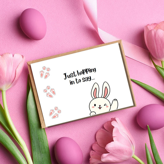 Cute Bunny Card, Some - Bunny Loves You Card, I Love You Card, Couple's Card, Card for Kid's, Friendship Card, Bunny Anniversary Card - JuzBecuzStationery