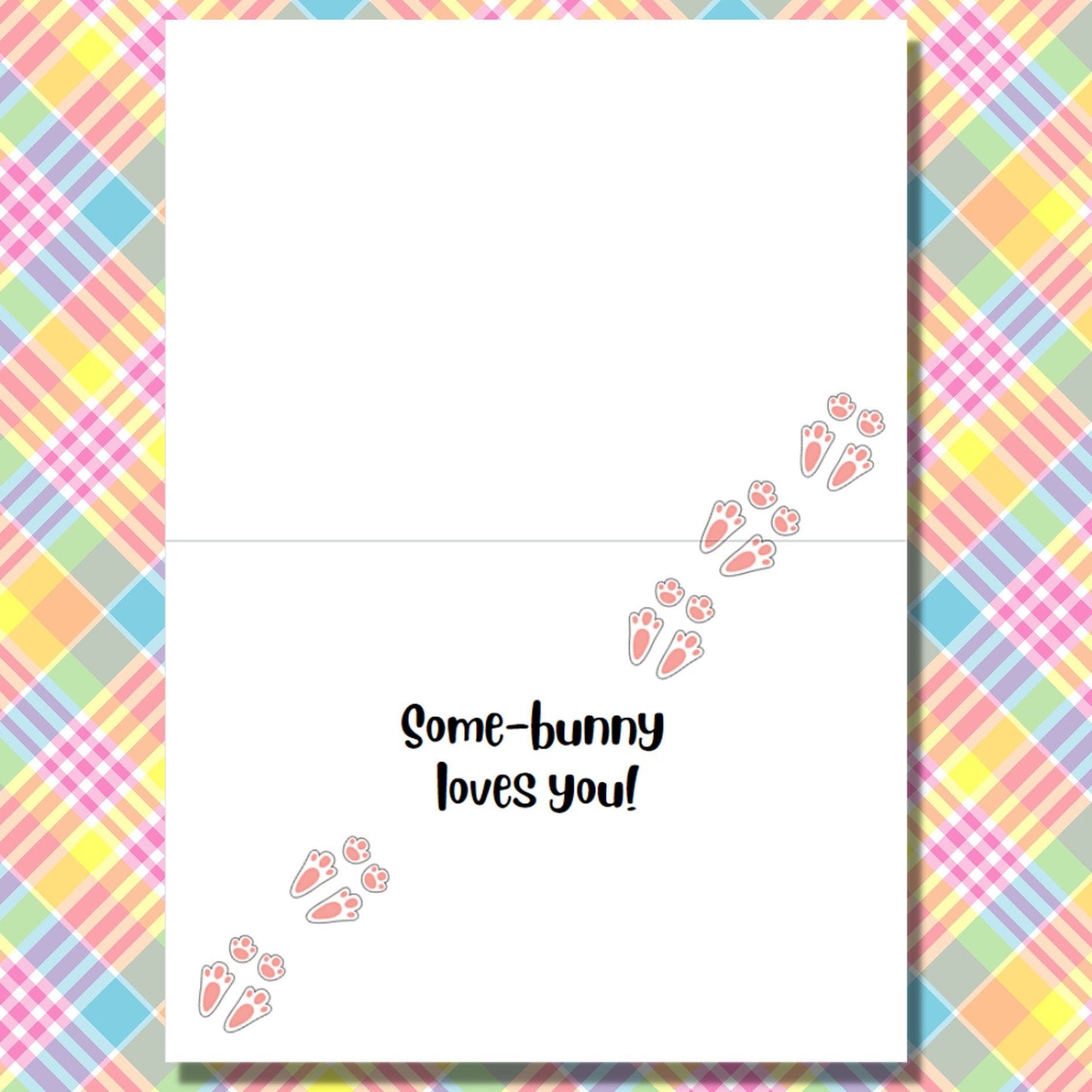 Cute Bunny Card, Some - Bunny Loves You Card, I Love You Card, Couple's Card, Card for Kid's, Friendship Card, Bunny Anniversary Card - JuzBecuzStationery