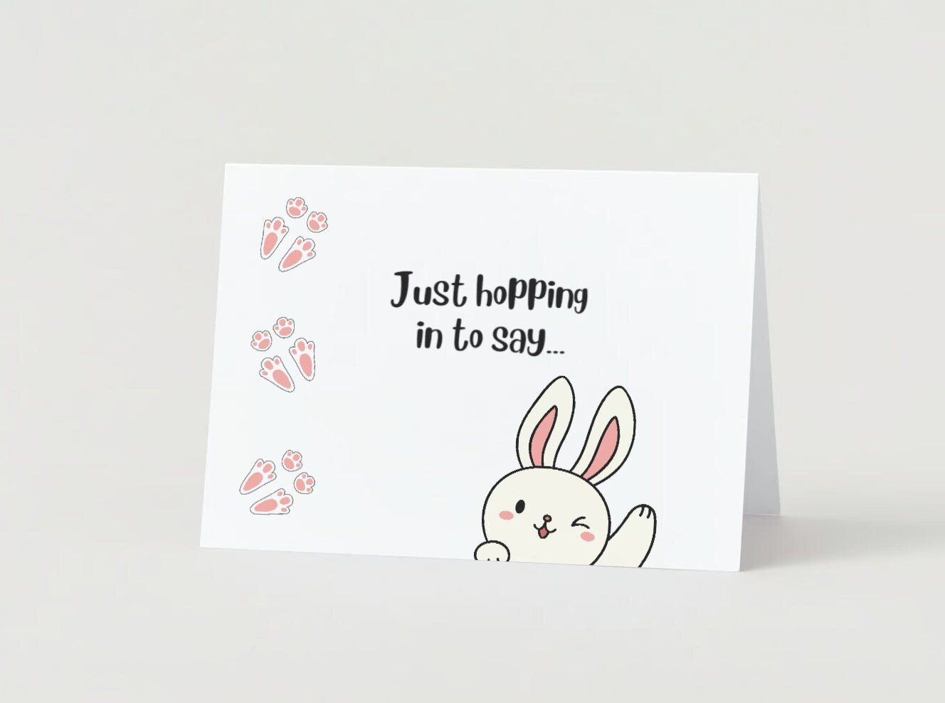 Cute Bunny Card, Some - Bunny Loves You Card, I Love You Card, Couple's Card, Card for Kid's, Friendship Card, Bunny Anniversary Card - JuzBecuzStationery