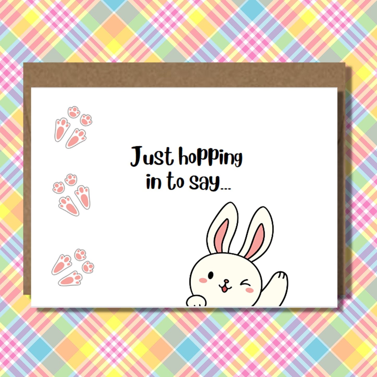 Cute Bunny Card, Some - Bunny Loves You Card, I Love You Card, Couple's Card, Card for Kid's, Friendship Card, Bunny Anniversary Card - JuzBecuzStationery
