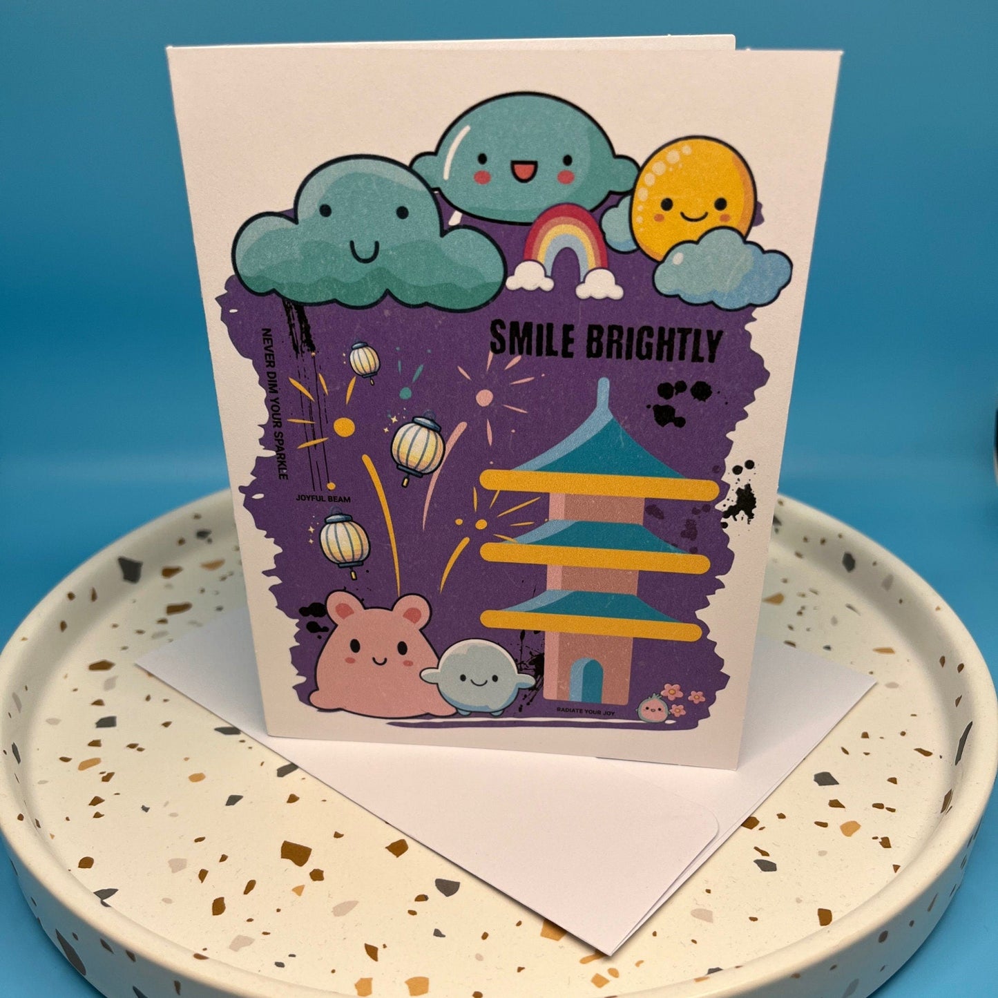 Cute Japanese Style Kawaii Notecards, Asian Style Blank Card Set, Friendship Positivity Encouragement Cards, Japanese Stationery Gift - JuzBecuzStationery