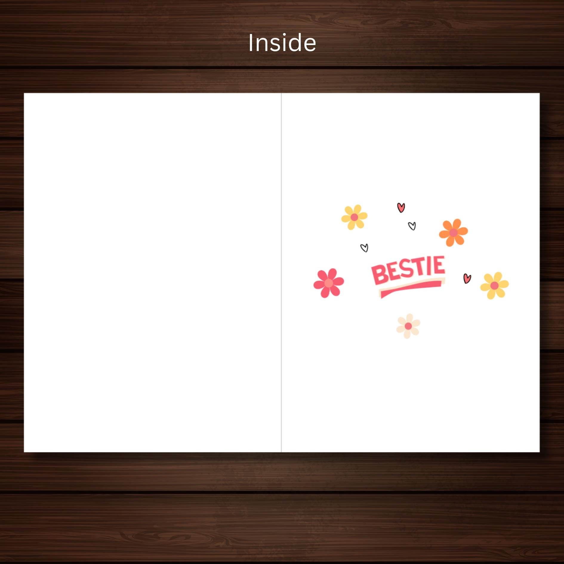 Cute Korean Friendship Card, Kdrama Bepeu Best Friend Card, Kawaii Cat Greeting Card, Thinking of You Card For Cat Lover, Korean Stationery - JuzBecuzStationery