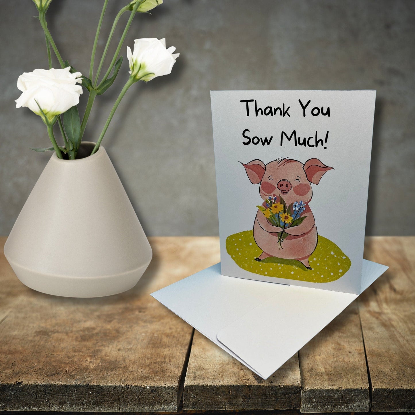 Farm Animal Thank You Cards: Barnyard Pun Appreciation Notes - JuzBecuzStationery