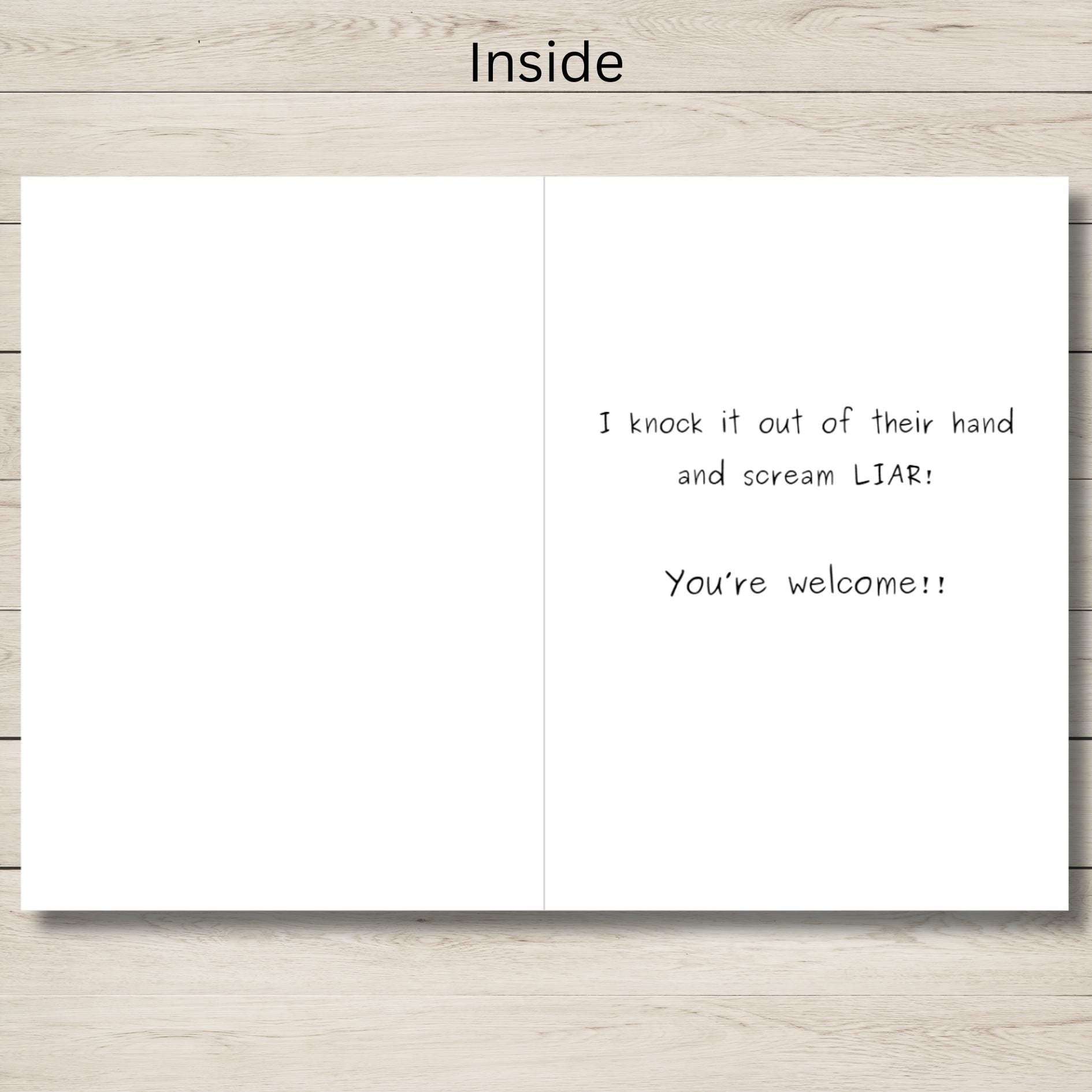 Funny Friendship Card, Sarcastic BFF Greeting Card For Coffee Lover, Kawaii Card for Best Friend, Humorous Thinking Of You Card for Bestie - JuzBecuzStationery