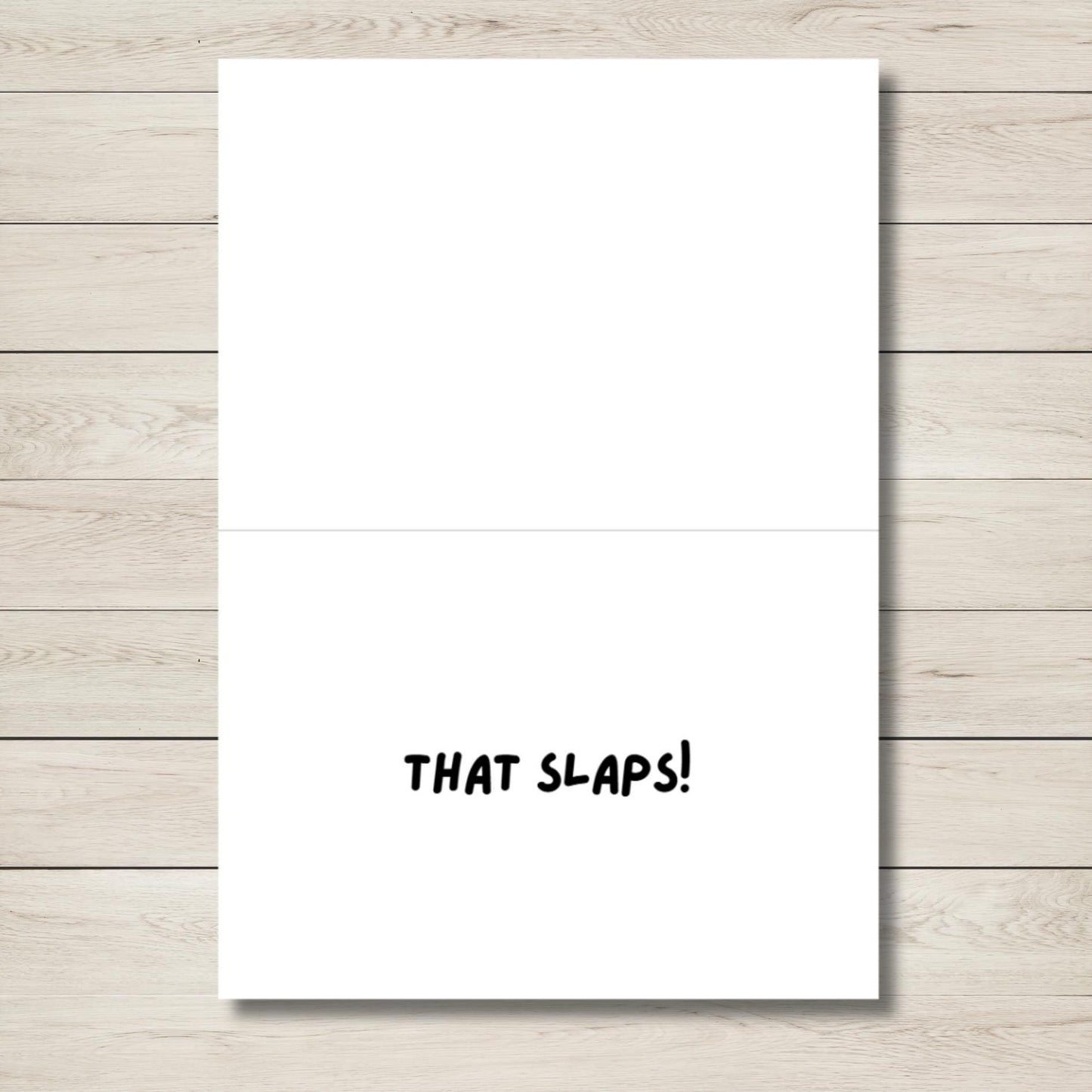 Funny Gen Z Wedding Card: "That Slaps" Beaver Couple - JuzBecuzStationery
