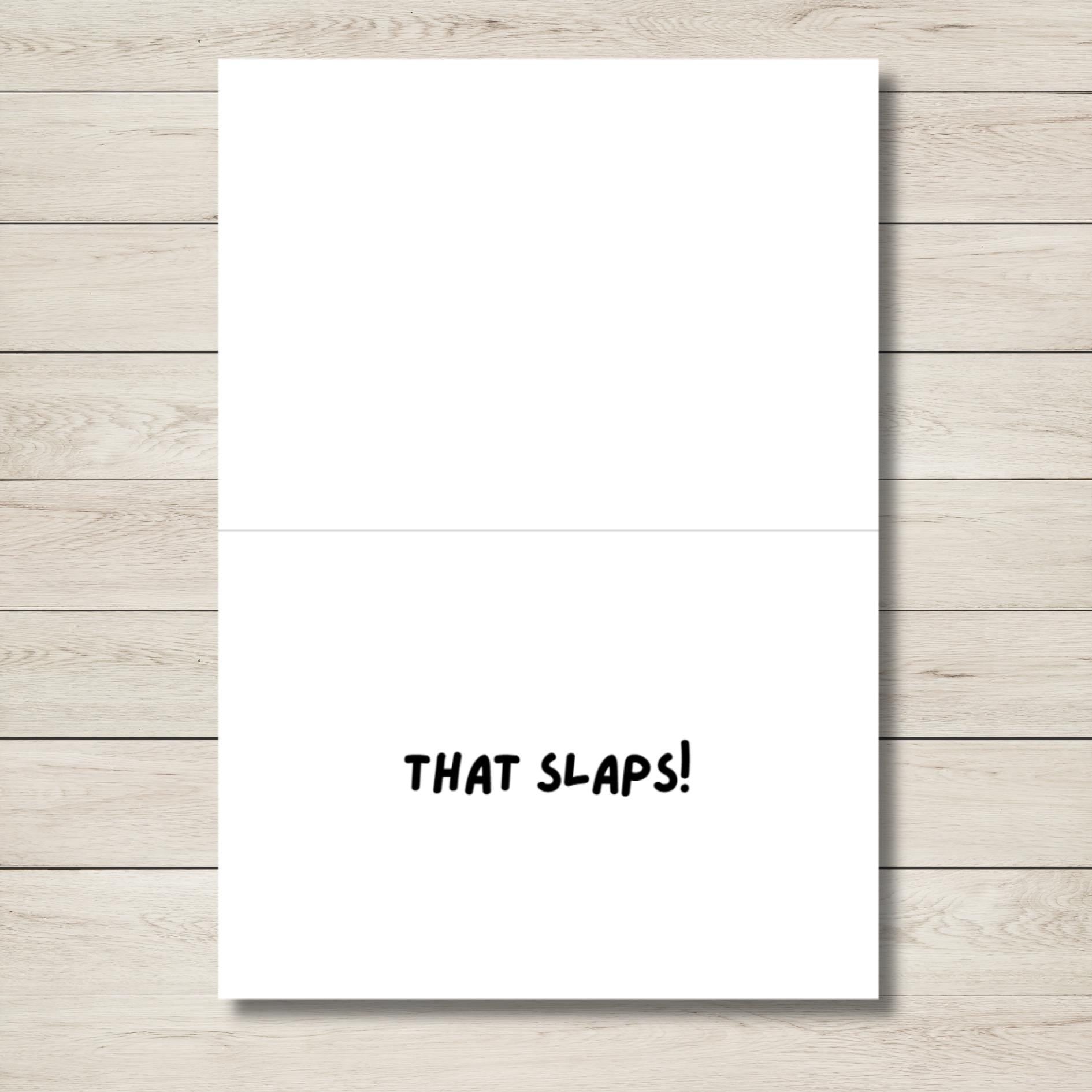 Funny Gen Z Wedding Card: "That Slaps" Beaver Couple - JuzBecuzStationery