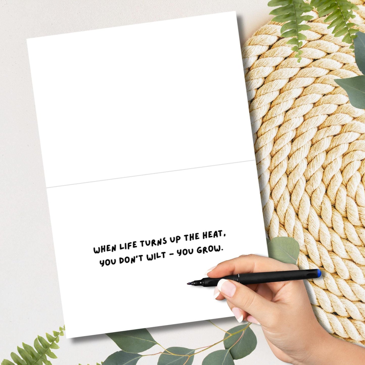 Funny Kale Encouragement Card: Kawaii Vegetable Pun Support Gift - JuzBecuzStationery