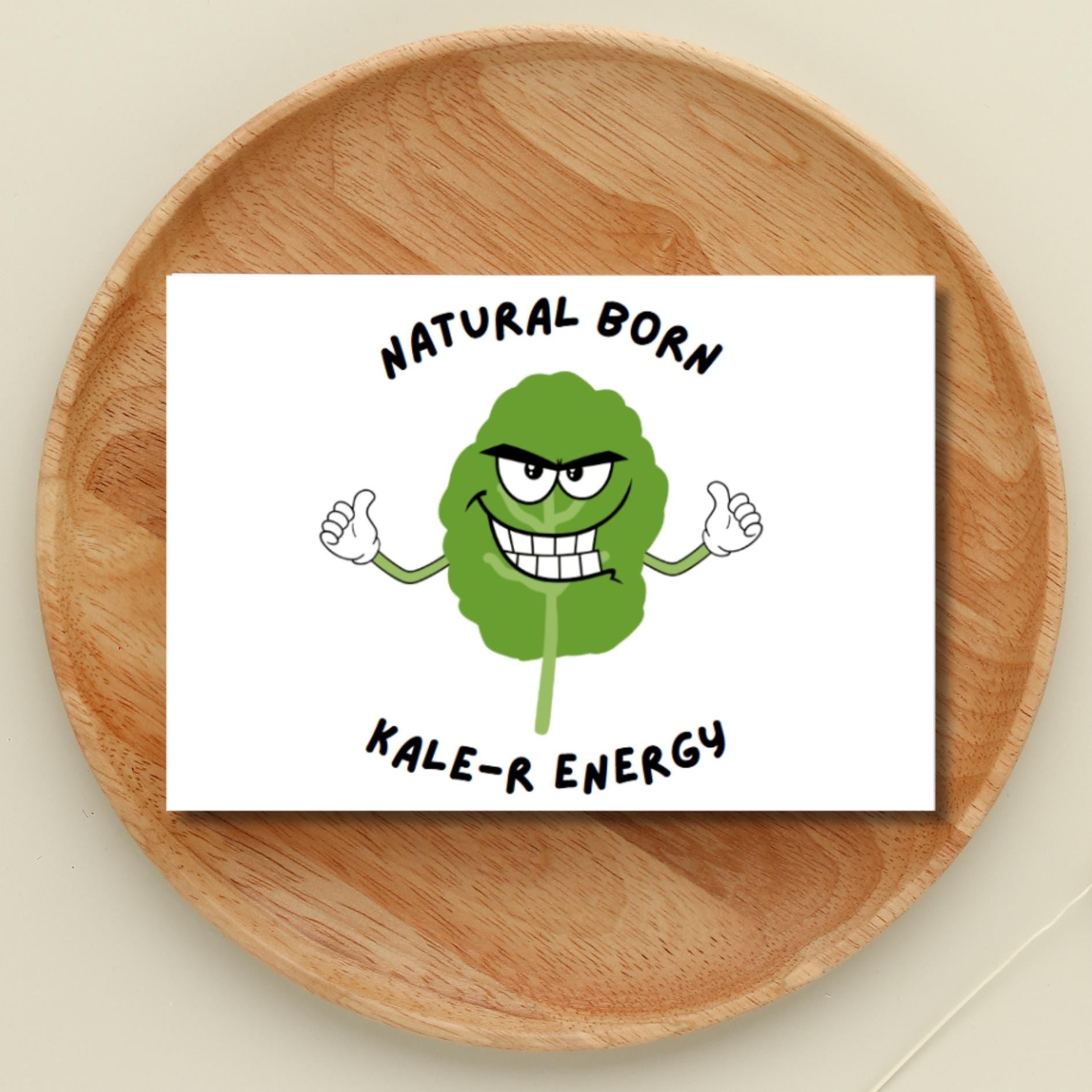 Funny Kale Encouragement Card: Kawaii Vegetable Pun Support Gift - JuzBecuzStationery