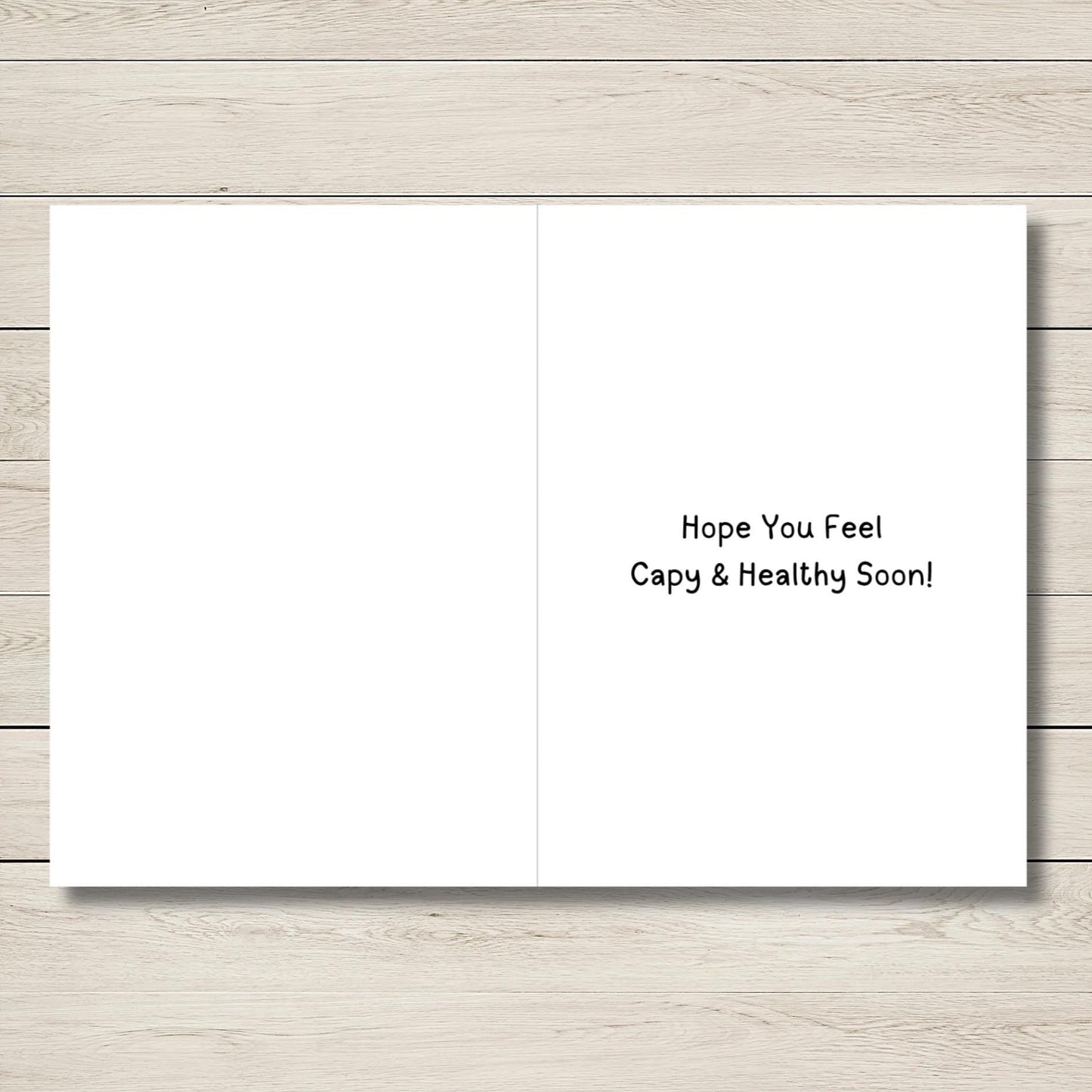 Kawaii Capybara Get Well Card: Punny Vitamin C Healing Wishes - JuzBecuzStationery