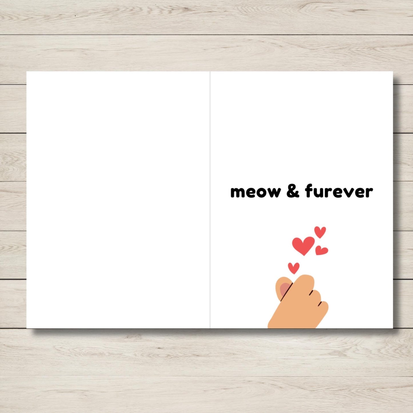 Kawaii Cat Love You Card: Punny Anniversary Card - JuzBecuzStationery