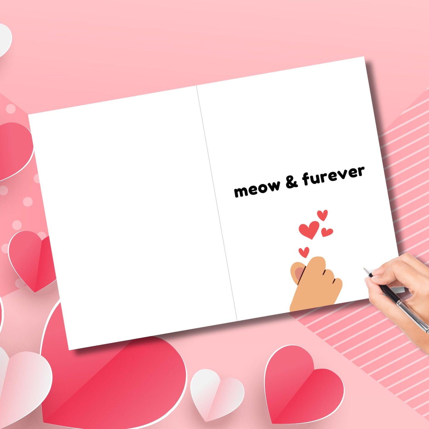 Kawaii Cat Love You Card: Punny Anniversary Card - JuzBecuzStationery