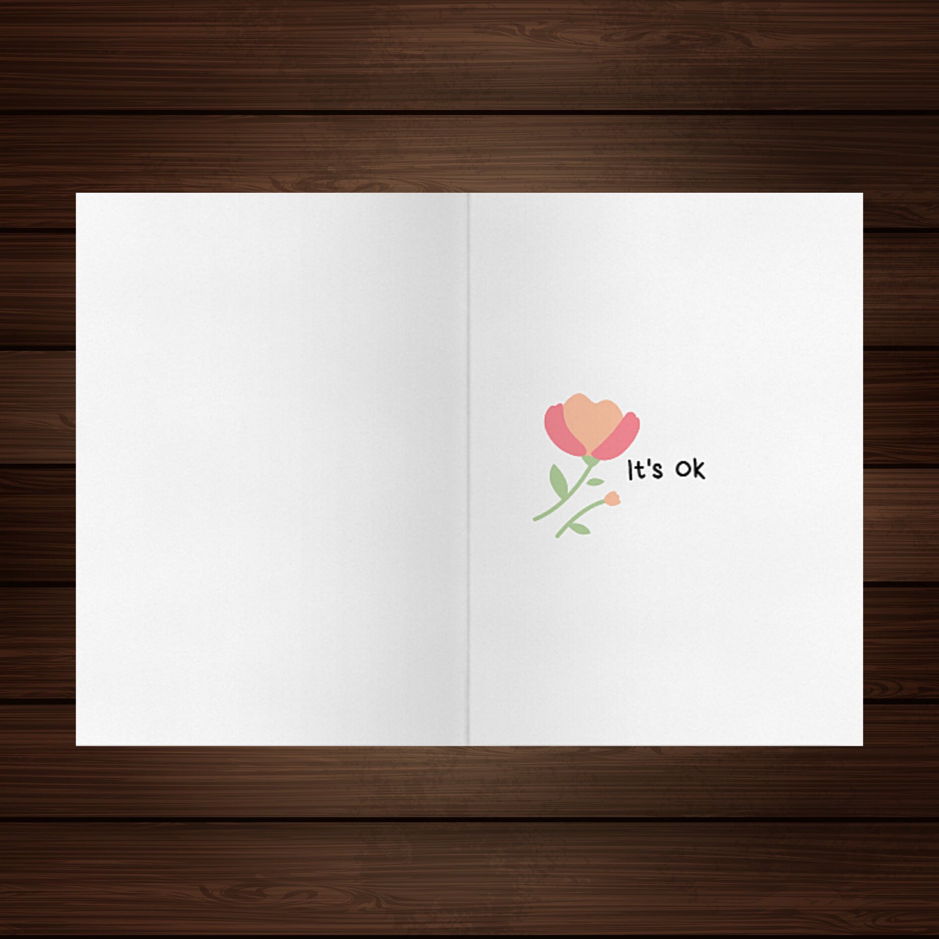 Korean Bear Greeting Card: "Gwenchanayo - It's Ok" - JuzBecuzStationery
