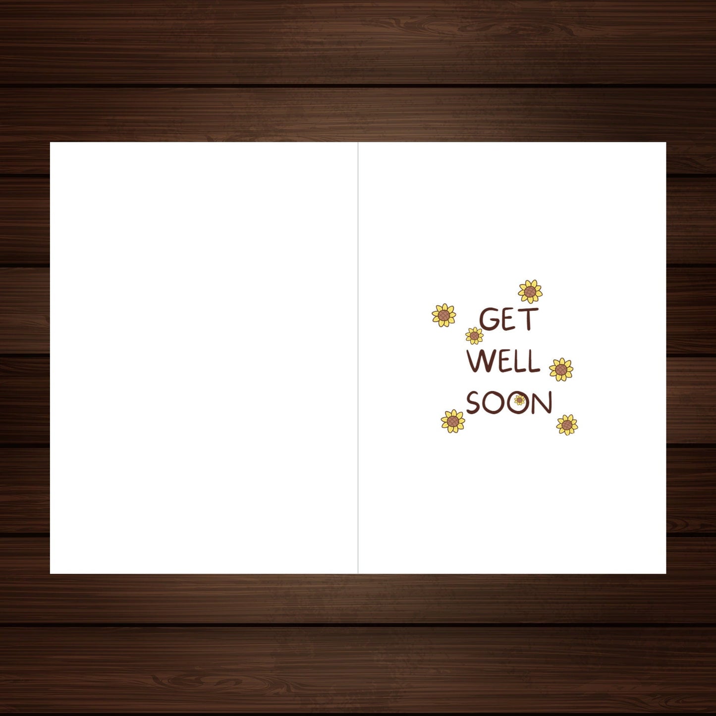 Korean Cat Get Well Card: "Ppalli Naeuseo" Greeting - JuzBecuzStationery