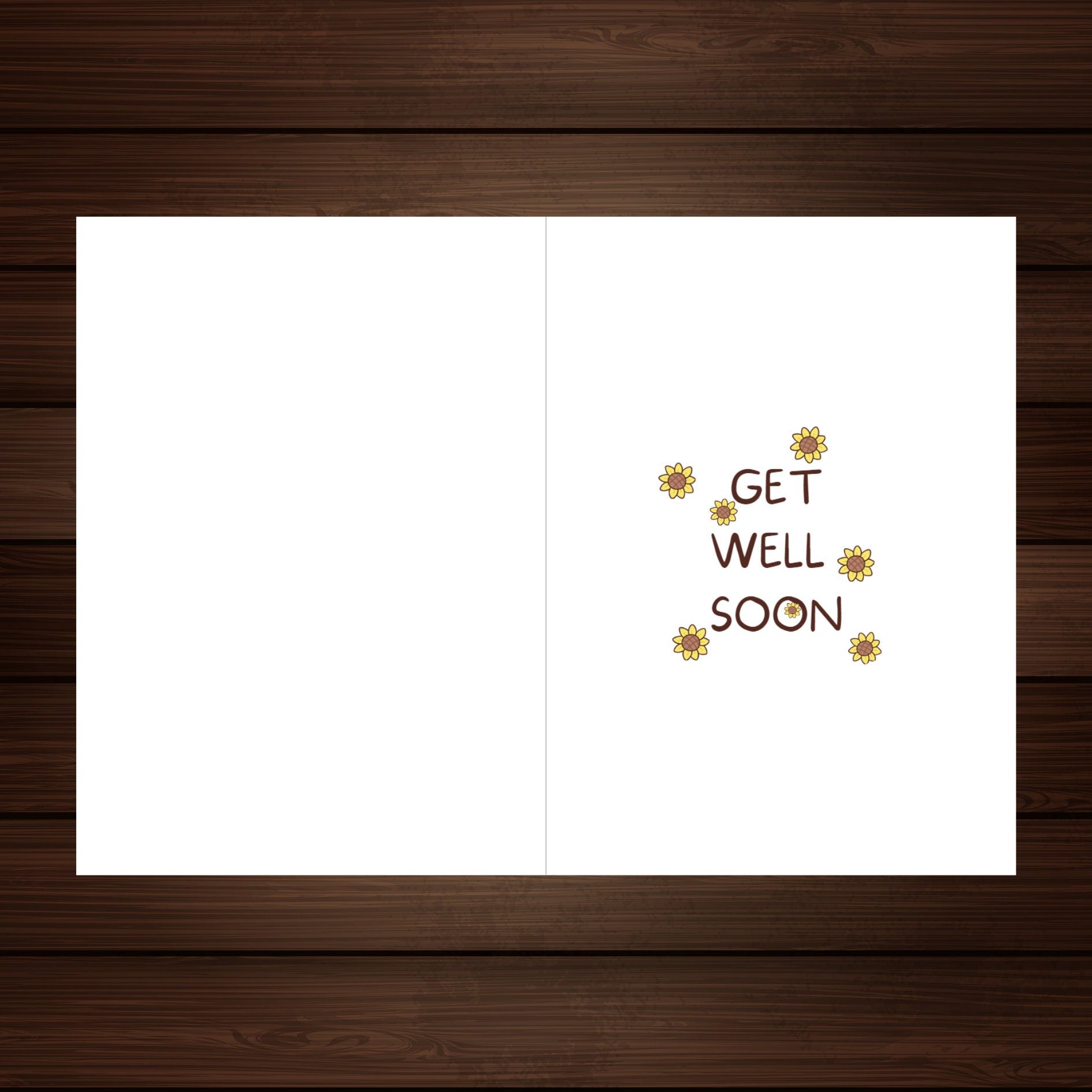 Korean Cat Get Well Card: "Ppalli Naeuseo" Greeting - JuzBecuzStationery