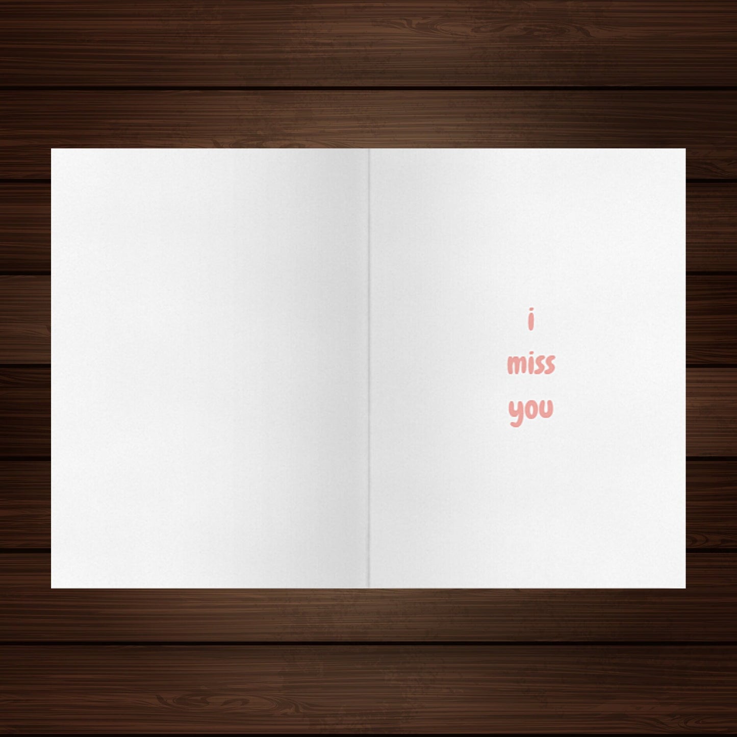 Sad Bear Greeting Card: "Bogosipeoyo - I Miss You" Korean Card - JuzBecuzStationery