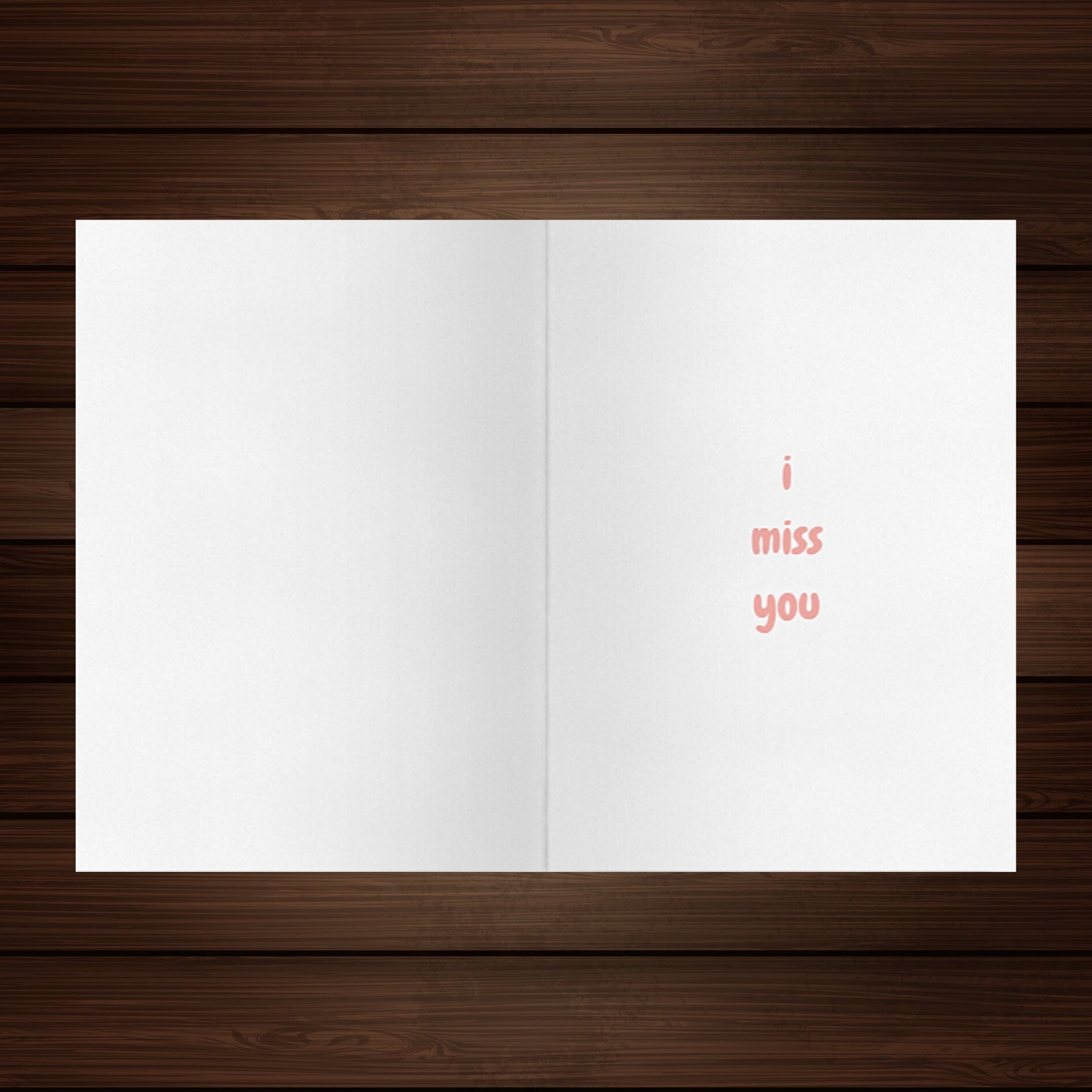 Sad Bear Greeting Card: "Bogosipeoyo - I Miss You" Korean Card - JuzBecuzStationery