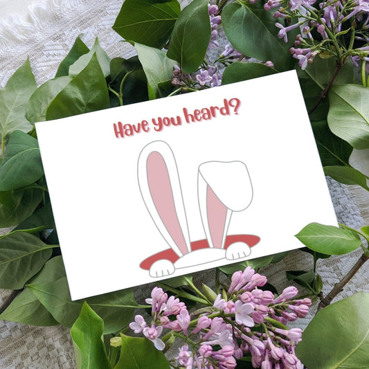 Spring Vibe Bunny Card - "Some - bunny Loves You", I love you card, Couples Card, Anniversary Card, Just Because Card, Kid - Friendly Card - JuzBecuzStationery