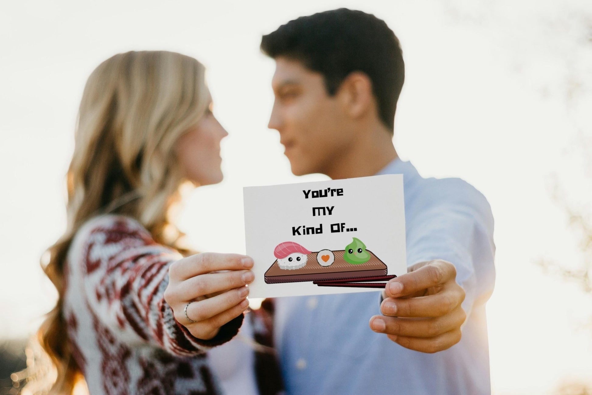 Sushi & Wasabi Greeting Card: Spicy Food Pun Anniversary Card - JuzBecuzStationery