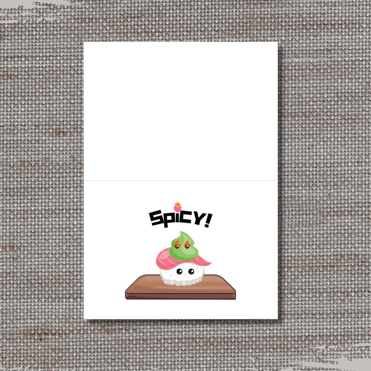 Sushi & Wasabi Greeting Card: Spicy Food Pun Anniversary Card - JuzBecuzStationery