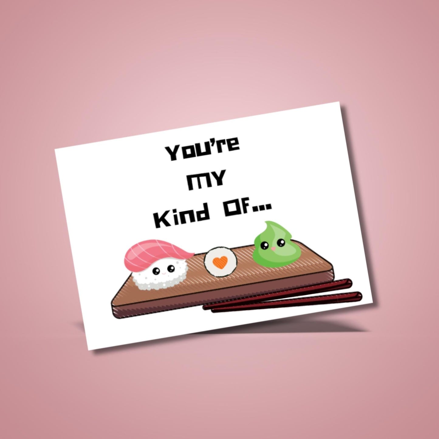 Sushi & Wasabi Greeting Card: Spicy Food Pun Anniversary Card - JuzBecuzStationery