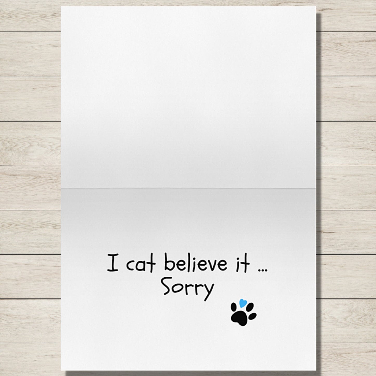 Sweet Cat Apology Card: 'Did I Do That?' Funny Pet Lover Note - JuzBecuzStationery