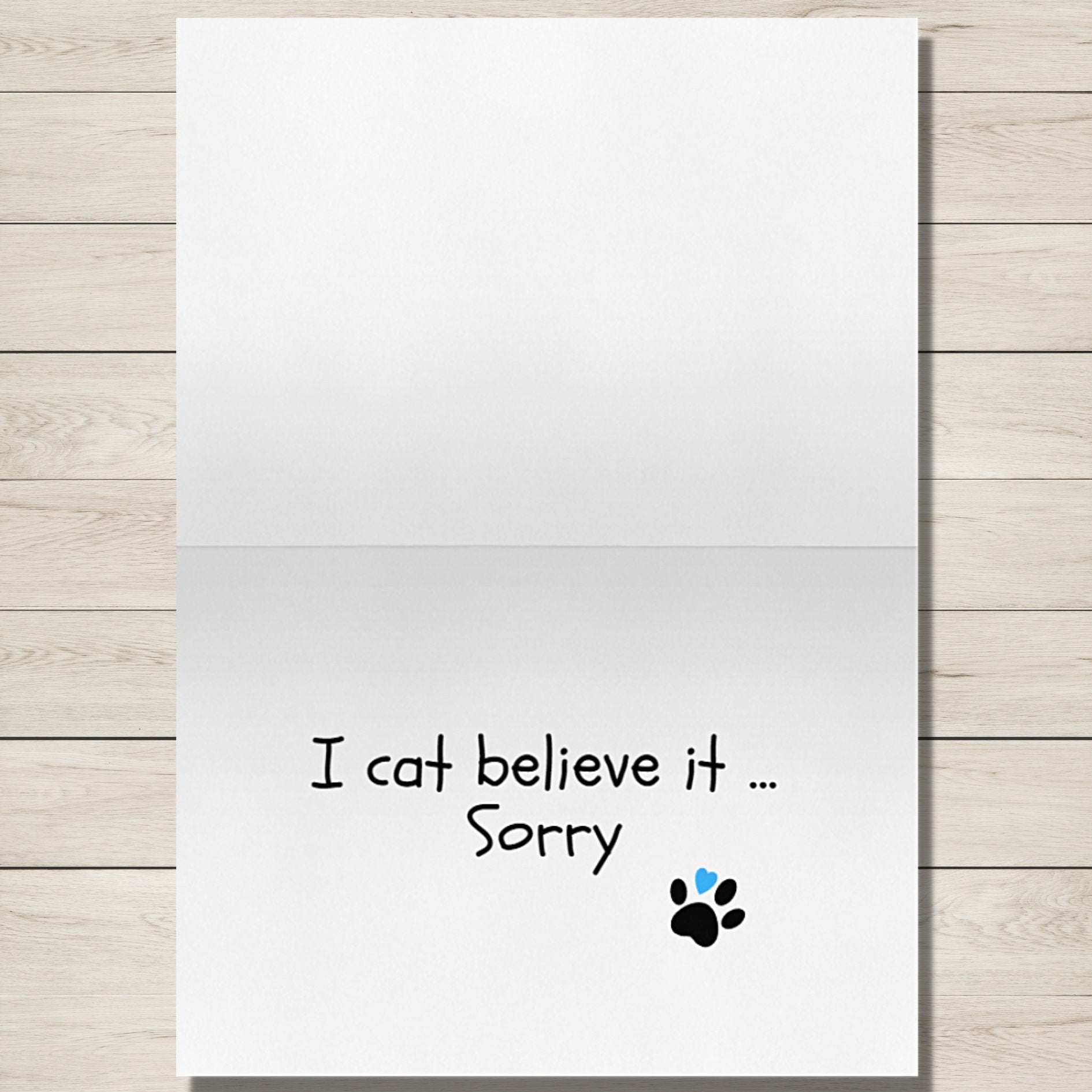 Sweet Cat Apology Card: 'Did I Do That?' Funny Pet Lover Note - JuzBecuzStationery